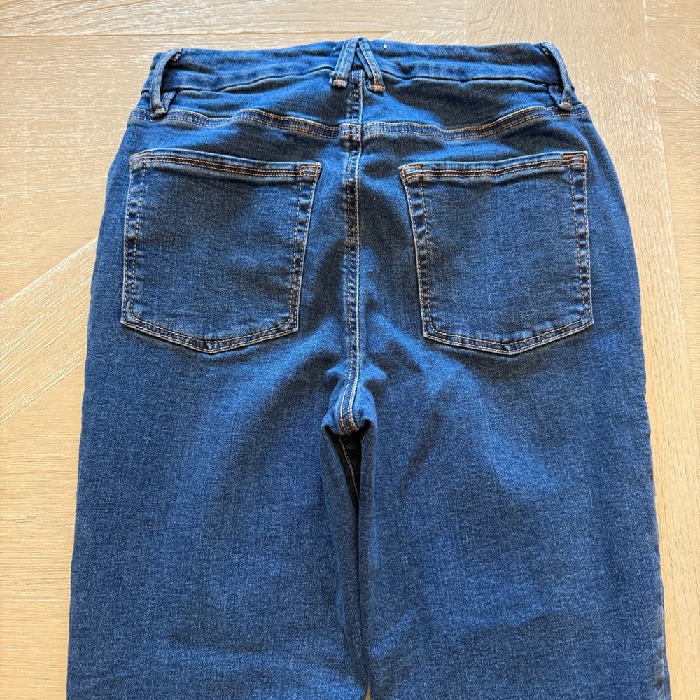 Good American Dark Blue Flare Jeans Sz 8 - Picture 6 of 7